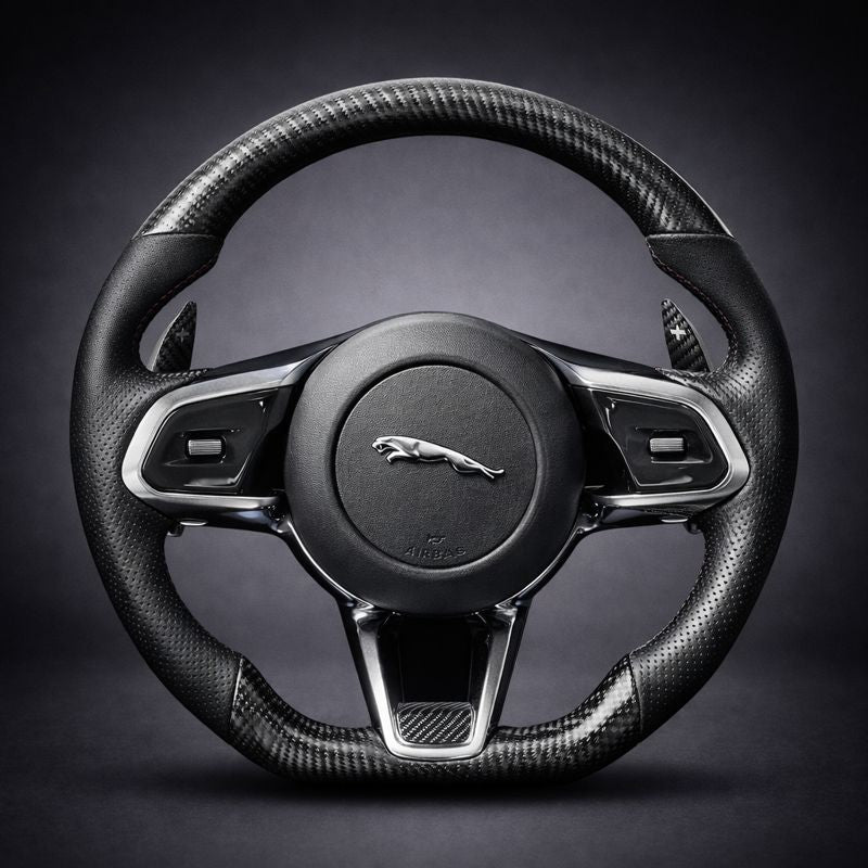 2018-2023 Jaguar XE | XF | XEL | XFL | F-Pace | I-Pace Carbon Fiber Steering Wheel