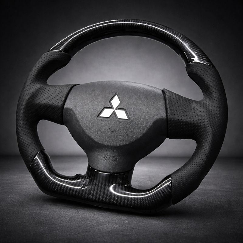 2008-2017 Mitsubishi Lancer Carbon Fiber Steering Wheel