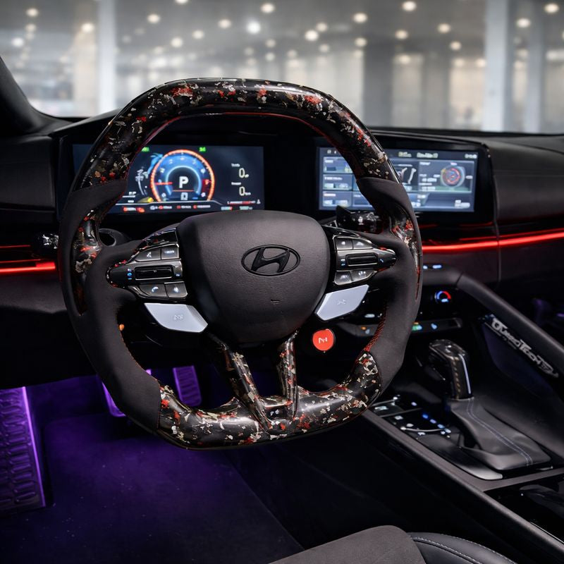 2019+ Hyundai N | N-Line Elantra | Veloster | I30 | Kona Carbon Fiber Steering Wheel